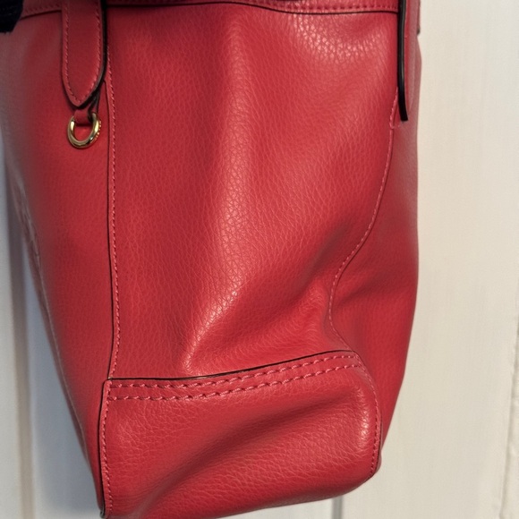 Coach Tote 27 Red Embossed Leather Tote and Wallet - Picture 7 of 14